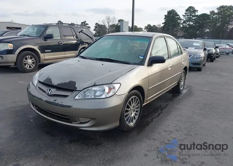 2005 Honda Civic Lx из США, поврежденный, VIN 2HGES16575H605968